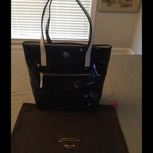 Kate Spade patten black tote