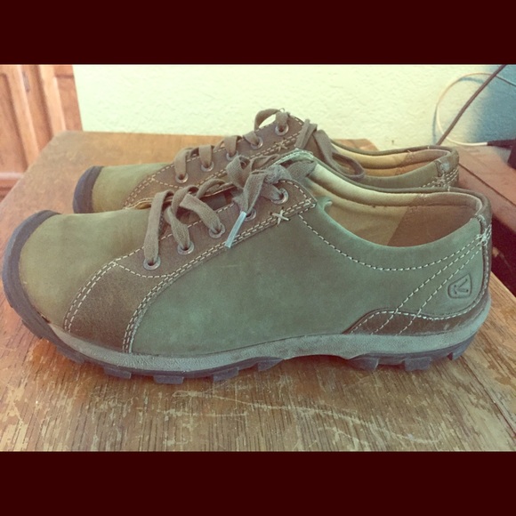 Keen walking shoes.