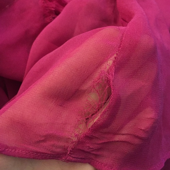 Pink One Shoulder Ruffle Top - Picture 4 of 4