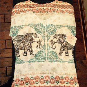 NWT Tribal Screened Knit Top By Gaze Trending 2016