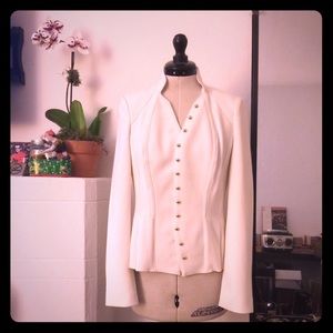 White Military blazer