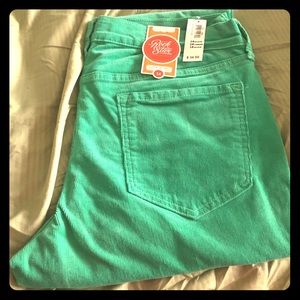 Rock star super skinny cord jeans green