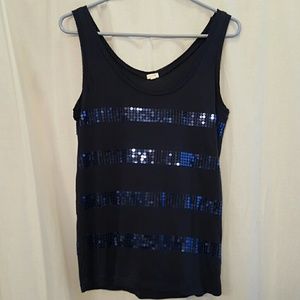 Jcrew sequin cotton tank