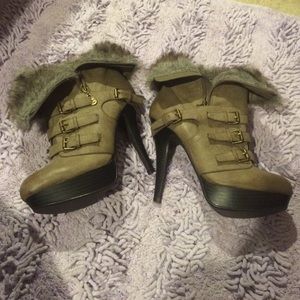 Taupe/ brown booties