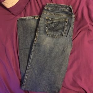 Silver flare jeans
