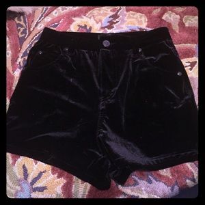 Evil Twin Black Velvet High Waisted Shorts