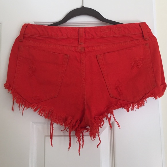 Carmar Shorts Red Booty Shorts From Carmar Denim Poshmark