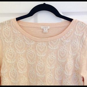 J. Crew Embroidered Sweater Top.