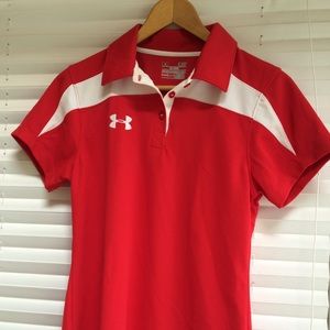 Under armor colored red heat geer shirt