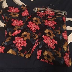 🎀 floral wide leg pants
