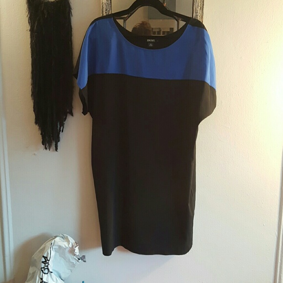 DKNY 100% silk shift dress