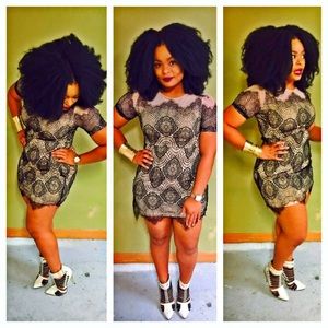 Black and Tan Cocktail part mini dress