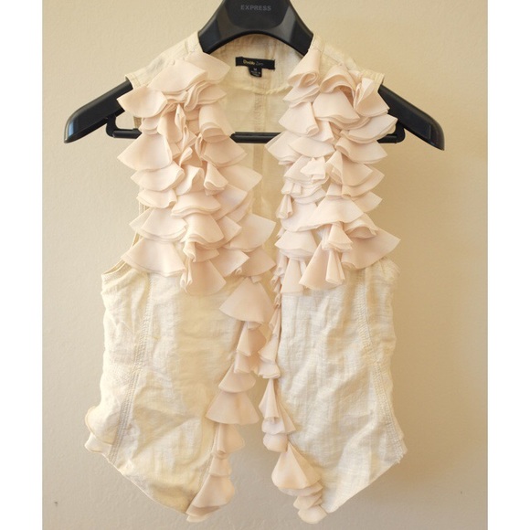 Cream Ruffled Vest