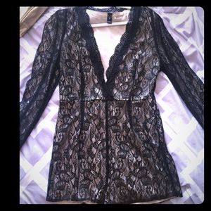 Long Sleeve Lace Romper