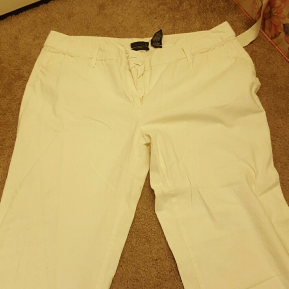 White thin work pants