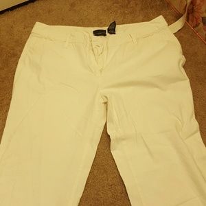 White thin work pants
