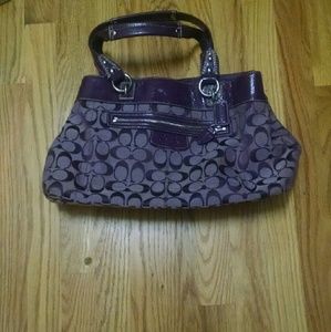 Purple Coach purse