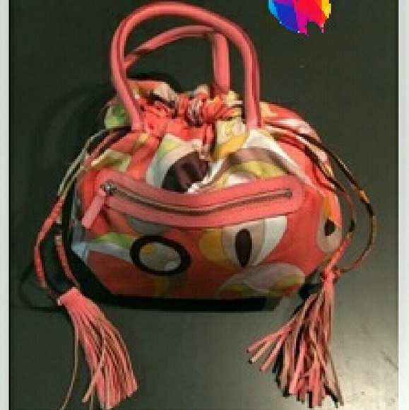 Emilio Pucci Leather/Canvas Handbag