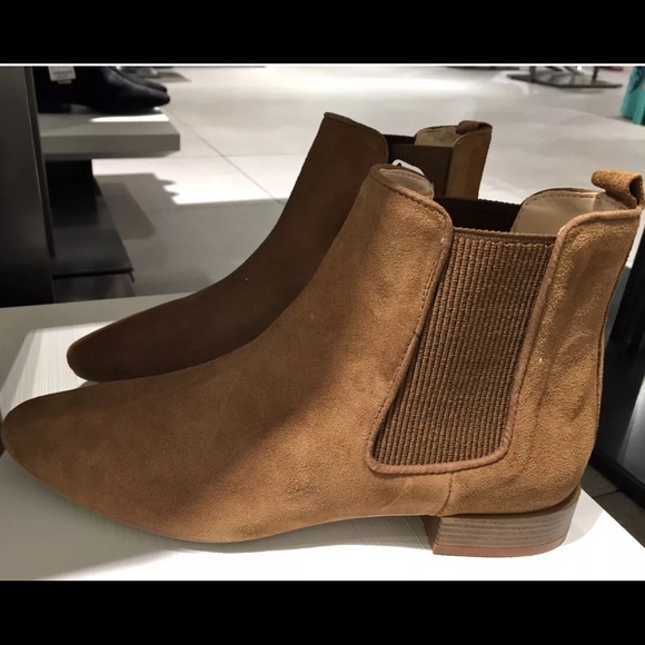 Zara camel suede bootie