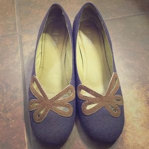 Pink Studio tweed heels. Size 8.