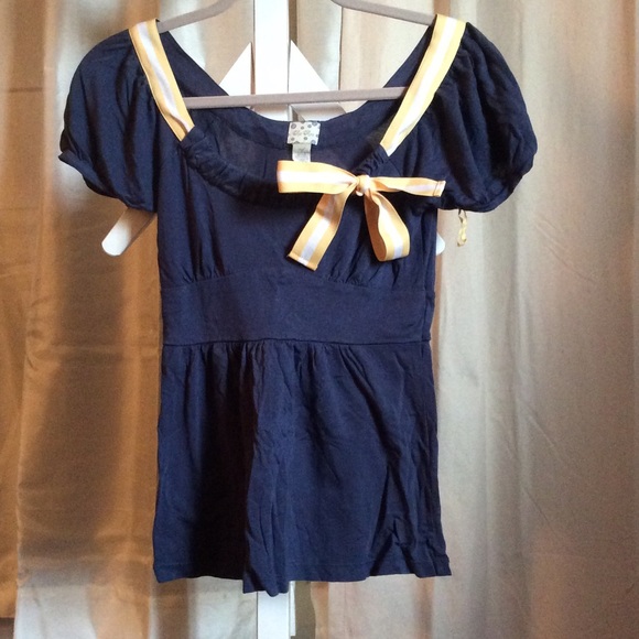 Anthropologie Ric Rac shirt with ribbon