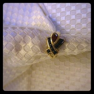 10K Gold Ruby and Sapphire Ring Size 8