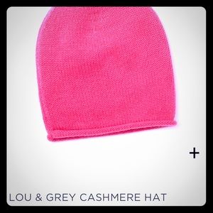 100% Cashmere Lou Grey Ann Taylor LOFT Beanie
