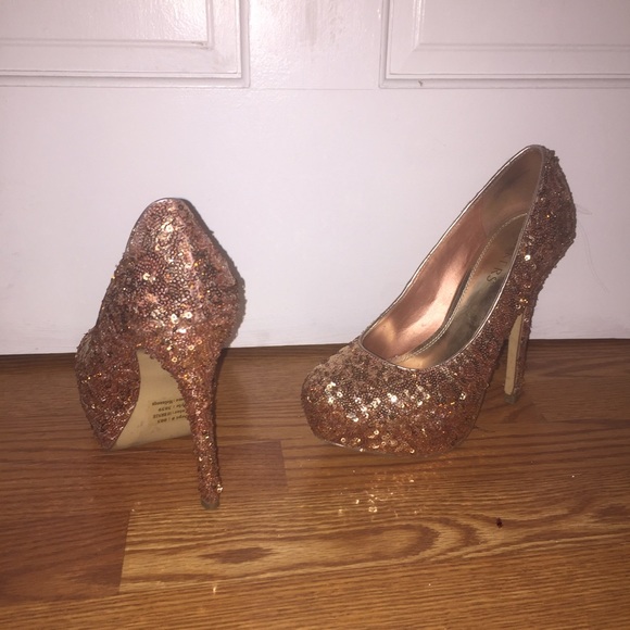 Rose Gold sequence heel!