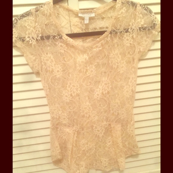 Delias Ivory Lace Tshirt