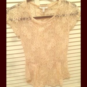 Delias Ivory Lace Tshirt