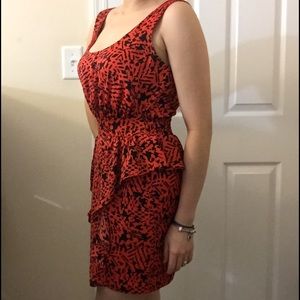 Bebe print peplum dress