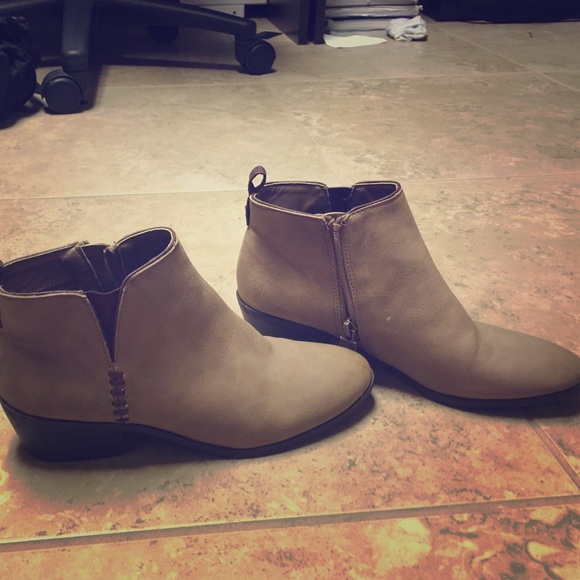 Tan booties