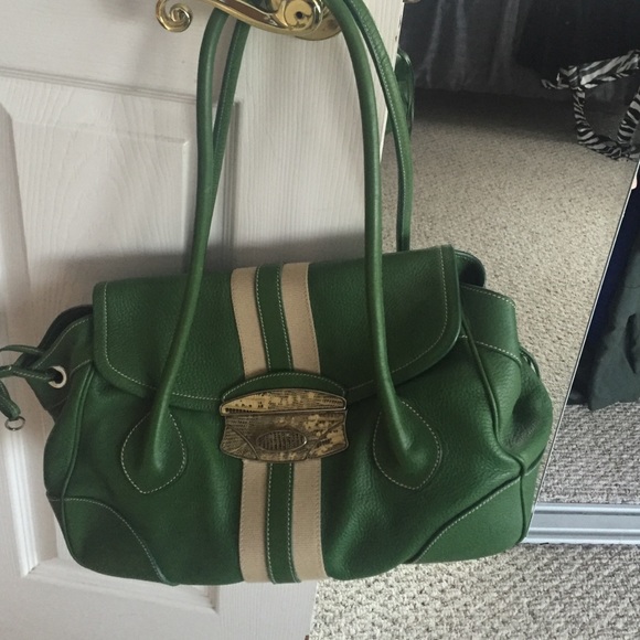 Green Prada purse