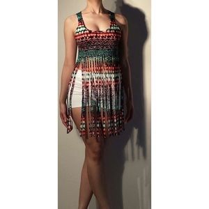Aztec Crop Top with Fringe