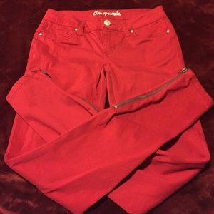 Lola red jeggings Aeropostale