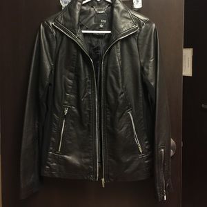 Black leather jacket
