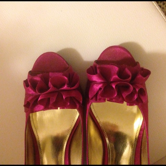 Pink Lulu Townsend wedges - Picture 3 of 4