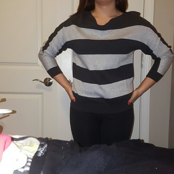 Grey and silver striped
