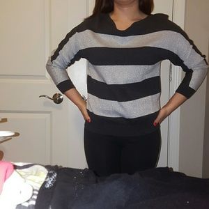 Grey and silver striped