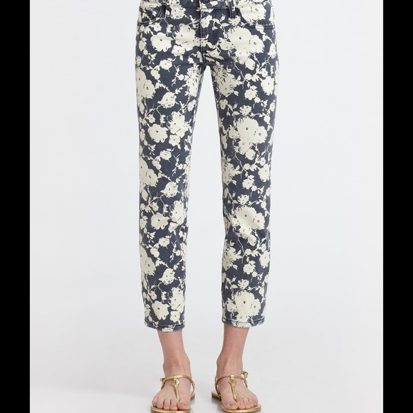 SOLD TORY BURCH ALEXA CROPPED SKINNY PRINTED PANT