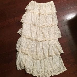 Luca Couture Ruffle Lace Skirt