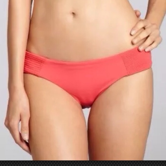 L Space Monica Wise Hipster Bikini bottom XS Coral - Picture 1 of 4