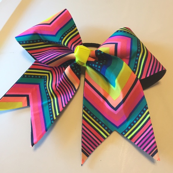 Neon Chevron Bow