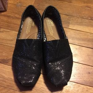Toms Classics Black Glitter