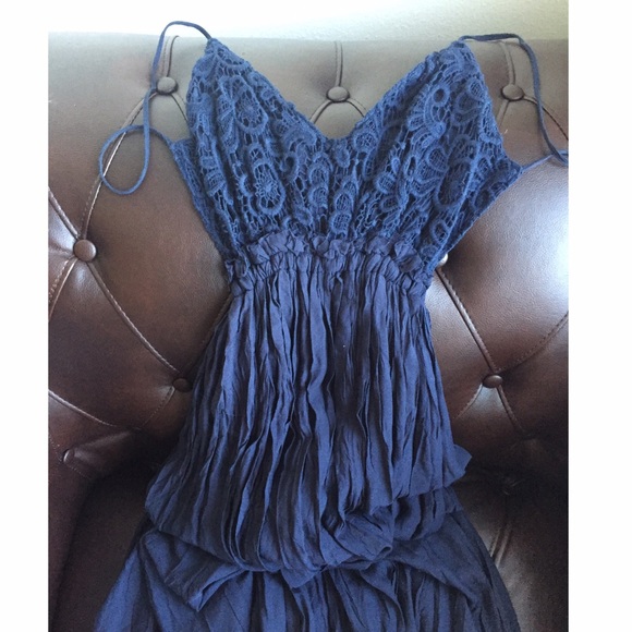 L'Atiste Navy Backless Maxi