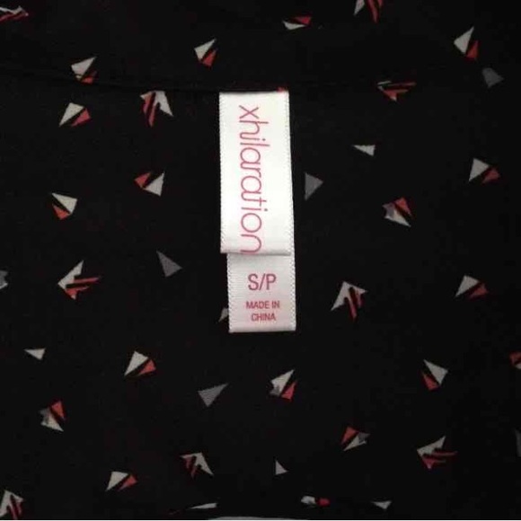 Black Geometric Pattern High Low Dress - Picture 3 of 3