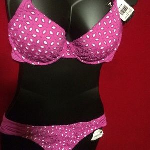 NWT jantzen  fuschia  2 piece swimsuit