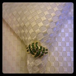 10K Gold and Tsavarite/Green Garnet