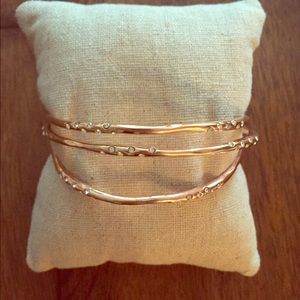 Stella & Dot Rose Gold bangles set of 3