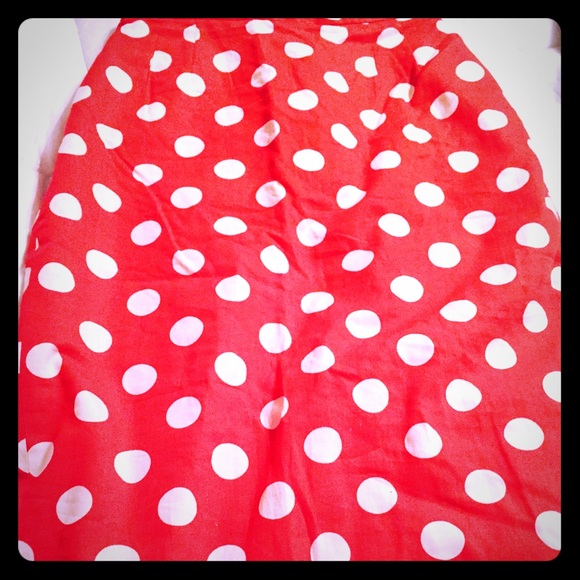High waisted pencil skirt polka dots